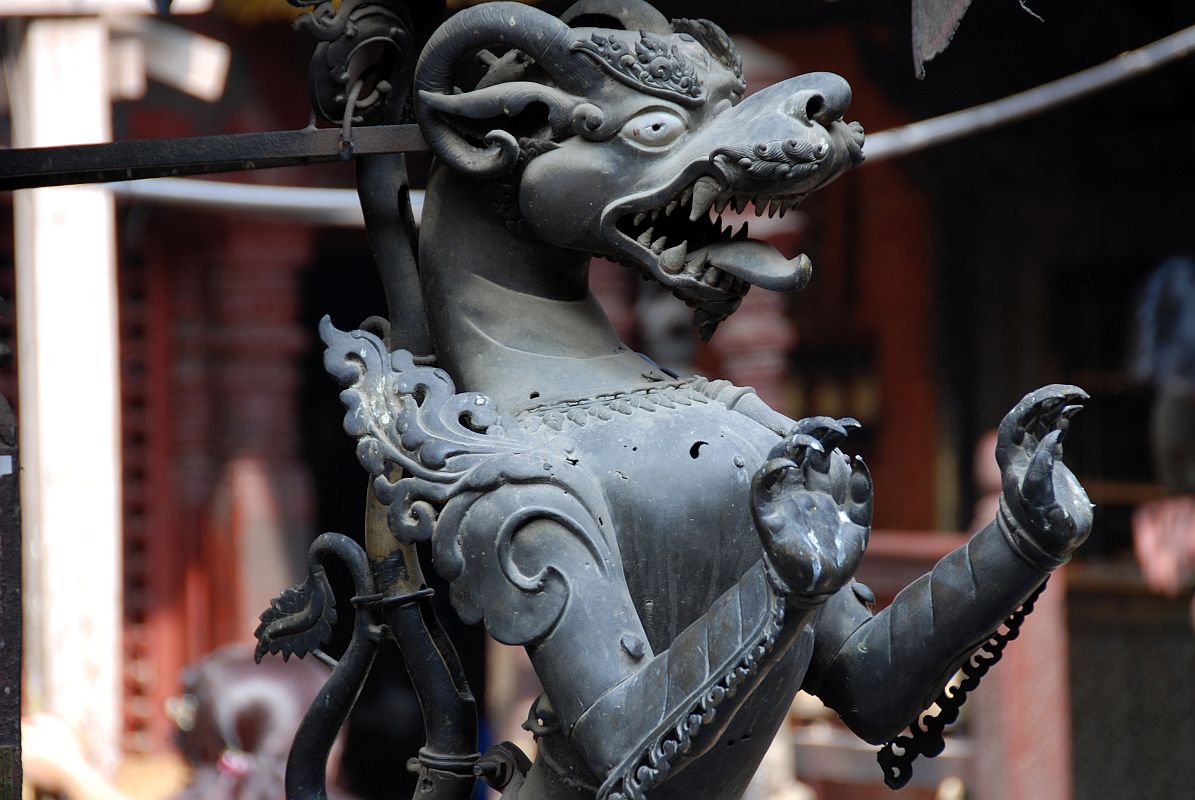 Kathmandu Patan Golden Temple 34 Fierce Dragon On Swayambhu Chaitya 